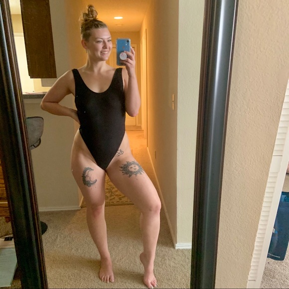 Iron Fist Other - Last 1! Black rib highleg thong bodysuit lowback